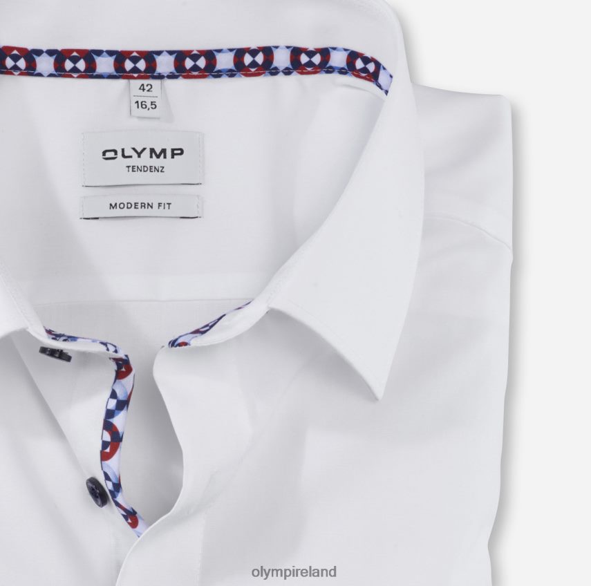 Clothing OLYMP Tendenz Modern Fit, Business Shirt, New Kent, White 24L8461711